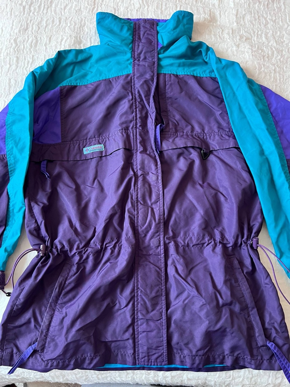 Vintage Columbia Purple and Teal Colorblock Ski Jacket
